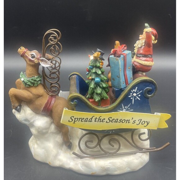 CHRISTMAS “Spread the Season’s Joy” Santa Sleigh Holiday Cheese Spreaders - Picture 3 of 16